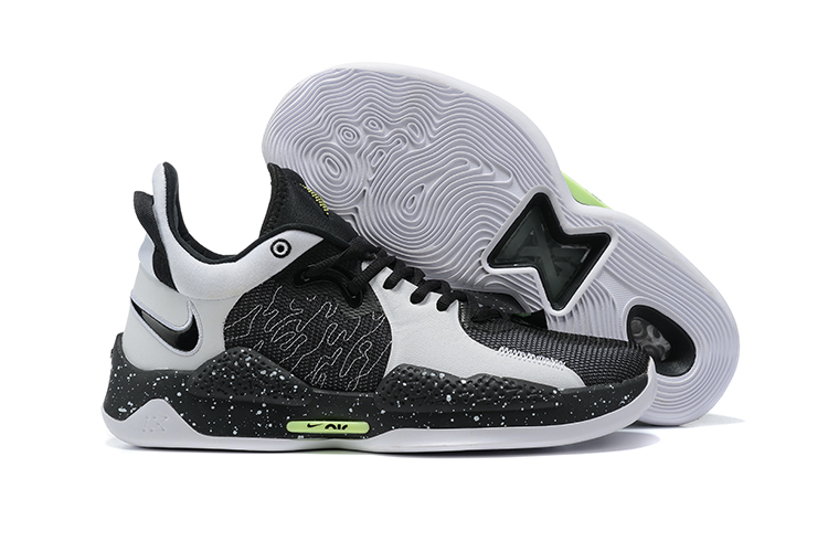 2021 Nike Paul George 5 Black Grey Green Basketball Shoes - Click Image to Close